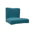 thumbnail image 4 of Cubierta de asiento de taburete con respaldo corto y bajo universal verde de 6 piezas con banda elástica para boda, cocina, comedor, b Zulema Funda para silla de comedor, 4 of 5