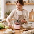 thumbnail image 5 of Electric Food Chopper For Kitchen, Meat Grinder With Stainless Steel Blade, Compact Food Processor For Vegetables And Garlic,Pink - 13.5X10Cm, 5 of 5