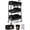 Black, variant on 3-Tier Rolling Utility Cart with 4 Woven Baskets, Diaper Book Snack Cart, Storage Organizer for Nursery, Kitchen, Craft Room, Home SPA, Living Room, Metal Frame Trolley on Lockable Wheels, Brown