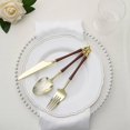 thumbnail image 6 of BalsaCircle 24 Gold Brown Disposable Plastic Cutlery Roman Column Handle Spoon Fork and Knife Set Party Decorations, 6 of 8