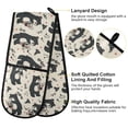 thumbnail image 4 of Dailycode Double Sided Oven Mitt with Loop Heat Resistant Kitchen Long Potholders 7" x 35" Bears and Tube Music, 4 of 6