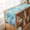 thumbnail image 6 of Table Runners 72 Inches Long Dress Scarves, Coastal Starfish Blue Farmhouse Kitchen/Dining Table Runner, Coffee Tablerunners, Summer Beach Nautical Coral 13x72 Inch, 6 of 9
