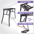 thumbnail image 7 of Liquid Stands Collapsible Piano Keyboard Stand and Piano Bench Stool - Adjustable and Portable Heavy Duty Music Stand for Kids & Adults - Fits 54-88 Key Electric Digital Keyboard Piano Stand and Seat, 7 of 7