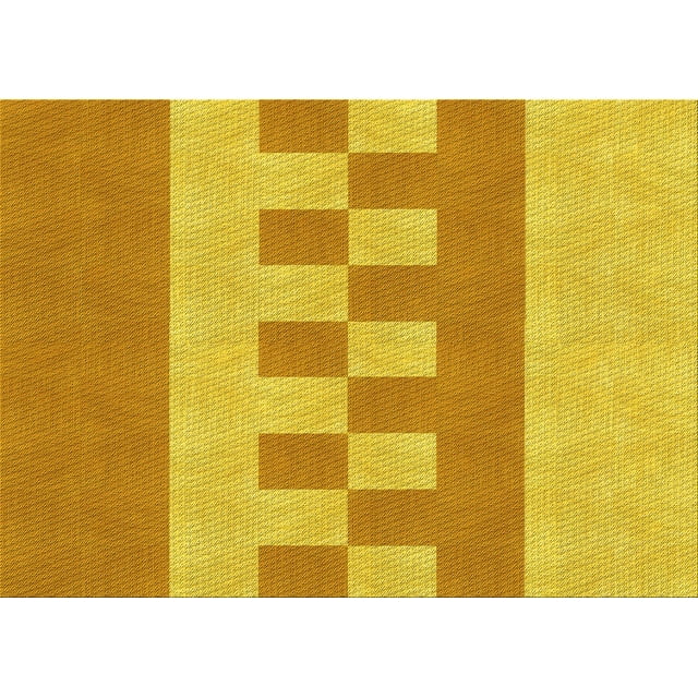 Ahgly Company Machine Washable Indoor Rectangle Transitional Neon Orange Area Rugs, 8' x 12'