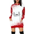 thumbnail image 1 of Jsaierl Robe à Capuche de Noël pour Femmes Robe Sweat à Capuche Manches Longues Tunique de Noël Robe Surdimensionnée avec Poche, 1 of 5