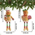 thumbnail image 2 of Christmas Decoration Dolls Gingerbread Figurines - Christmas Ornaments with Hanging Feet for Window Display and Holiday Decor - Festive Gift Idea, 2 of 3