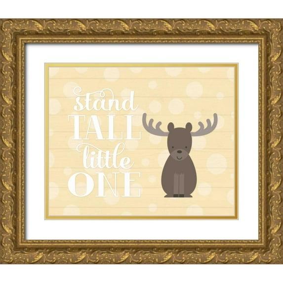 Robinson, Tamara 14x12 Gold Ornate Wood Framed with Double Matting Museum Art Print Titled - Stand Tall Moose