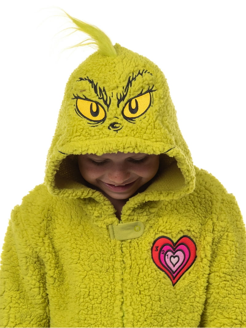 Seuss The Grinch Christmas Family Matching Footed Onesie