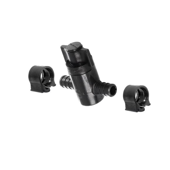 Válvula de cierre recto PEXLOCK 30879 1/2 negra