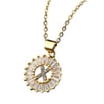 thumbnail image 2 of Teissuly Fashion 26 English Letter Necklace Round Letter Zircon Necklace Teissuly WER202401225913, 2 of 2