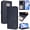 Blue, variant on Flip Case for Samsung Galaxy S6 Edge RFID Blocking Magnetic Clasp Wallet Case with 3 Card Slots and Kickstand Function