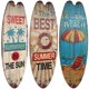 thumbnail image 1 of Decoración de pared de tabla de surf de 3 uds, tablas de Surf de 17,6 "x 6,2" para decoración, decoración temática de playa, cartel de pared de tabla de surf de madera para sala de estar, 1 of 5