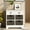 White, variant on Bellemave Storage Cabinet with Two Drawers and Four Classic Rattan Basket, Console Entryway Table for Living Room, Bedroom, Kitchen(White)