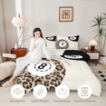 thumbnail image 4 of Erosebridal Billiard King Size Comforter Sets Cream Comforters King Size, Cream Solid, Gray Reversible 3pcs 1 Comforter and 2 Pillowcases, 4 of 6