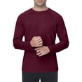 thumbnail image 4 of Mens UPF 50+ UV Sun Protection Shirts Outdoor Long Sleeve for Fishing Hiking Swimming Running Wine S, 4 of 4