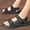 Black, variant on Men's Summer Outdoor Casual Beach Slide Sandals Breathable Lightweight Sport Sandals with Soft Cushioned Soles Comfortable Footwear for Walking and Travel Grey 39