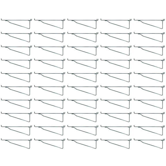 (50 Pack) Metal 8 Inch Shelf Bracket Garage Peg Hanger for 1/8"  1/4" Pegboard