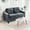 Black, variant on Small Space Sectional Sofa – Comfortable Chenille Couch for Living Room, Bedroom, Office, Compact Design