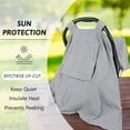 thumbnail image 5 of Beavtaens Baby Car Seat Cover, Muslin Infant Carseat Cover, with Breathable Mesh Peep Window, 5 of 7