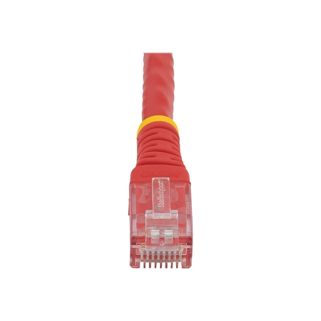 StarTech.com 25ft CAT6 Ethernet Cable, 10 Gigabit Molded RJ45 650MHz 100W PoE Patch Cord, CAT 6 10GbE UTP Network Cable with Strain Relief, Red, Fluke Tested/Wiring is UL Certified/TIA - Category 6 - 24AWG (C6PATCH25RD) - Patch cable - RJ-45 (M) to RJ-45 (M) - 25 ft - UTP - CAT 6 - molded - red