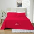 thumbnail image 2 of Couture Charm Hotel Luxury 500-TC Giza Cotton Twin-XL Size 4-Pcs Sheet Set Fits Upto 14-18" Deep Pocket (Stripe, Red), 2 of 4