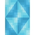 thumbnail image 1 of Ahgly Company Machine Washable Indoor Rectangle Transitional Bright Turquoise Blue Area Rugs, 4' x 6', 1 of 7