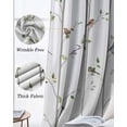 thumbnail image 6 of Sparrow Blackout Curtains 45 Inches Long, Kitchen Black Out Window Treatments, Spring Birds on The Branches Vintage Country Thermal Insulated Lined Drapes for Small Window with Grommet 42"x45", 6 of 8