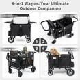 thumbnail image 4 of AILEEKISS Collapsible Wagon Stroller, Black, 4 of 10