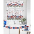 thumbnail image 4 of American Flag Rod Pocket Kitchen Curtain Valance and Tiers Set,USA Fourth of July Independence Day 3 Piece Rod Pocket Kitchen Window Treatment Curtain Tier and Valance Set 36" Long, 4 of 5
