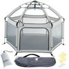 POP 'N GO Baby Playpen - Portable, Pack & Carry Play Yard for Baby and Kids, Cosmic Gray