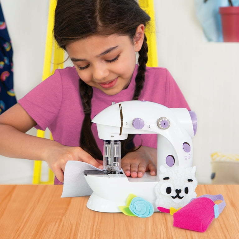 Made by Me My Very Own Sewing Machine for Beginner, Portable Battery Powered First Sewing Machine for Kids Ages 8+, Includes Fabric, Thread, Measuring