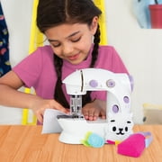 Made by Me Toy Sewing Machine for Kids, Beginner DIY Craft Kit with Fabric and Accessories, Ages 8+, Holiday Gift for Creative Play