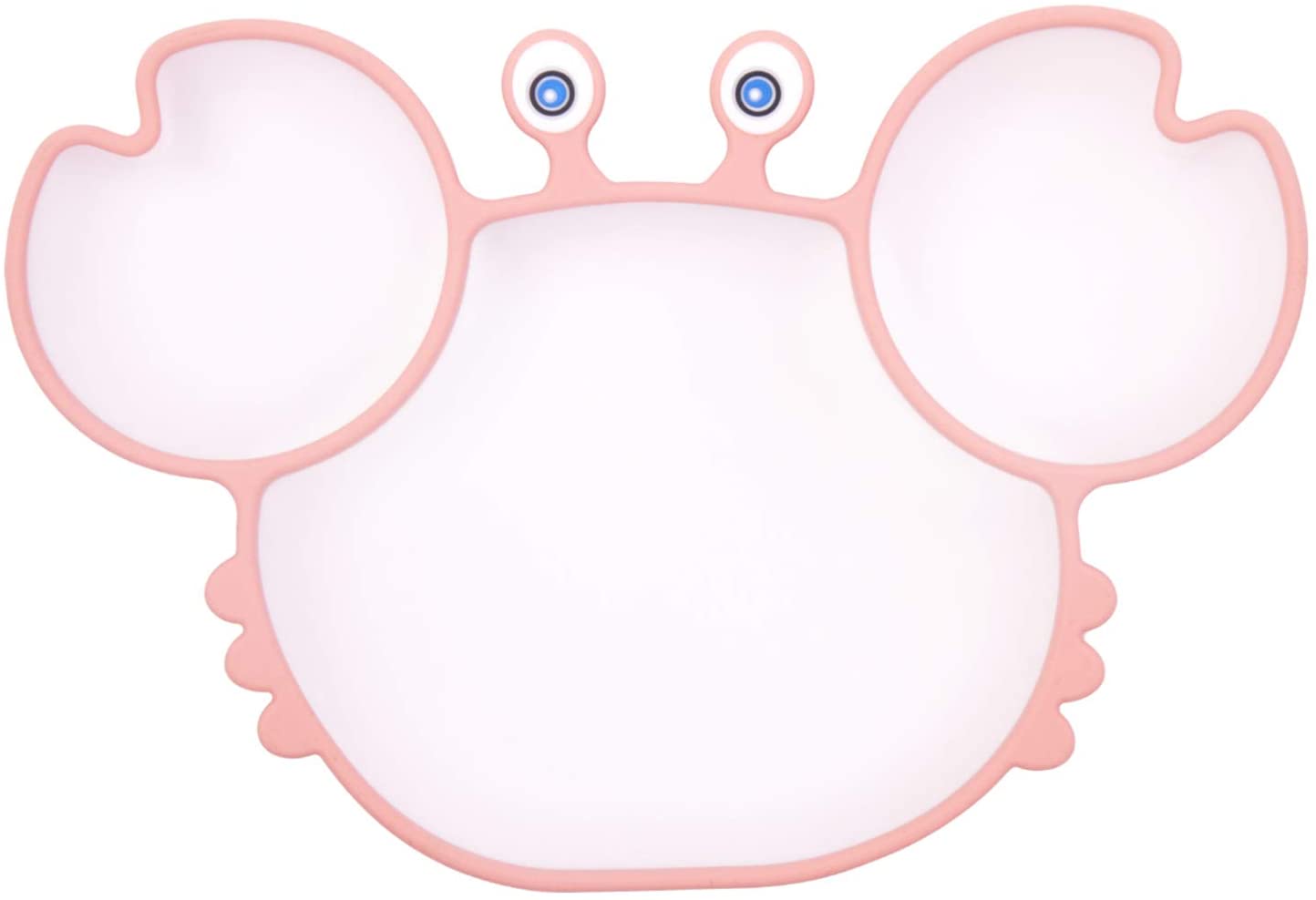Assiette Bébé Antidérapante En Silicone - Ventouse Puissante, 3 Compartiments - Motif Hibou Matcha - Pour Chaise Haute