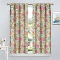 thumbnail image 5 of William Morris Floral Curtains, Watercolor Vintage Flower Art Style Room Windows Treatments for Bedroom Living Room, Boho Chic Green Floral Printed Drapes 2 Panel Sets,42x63 Inch, 5 of 6