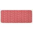 thumbnail image 1 of Candy Kitchen Mat, Spiral Motifs Pattern with Doodle Style Christmas Theme Illustration, Plush Decorative Kitchen Mat with Non Slip Backing, 47" X 19", Coral Ruby White, by Ambesonne, 1 of 1