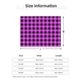thumbnail image 5 of Yiaed Purple Black Buffalo Plaid Print Blanket Throw Blanket Soft Cozy Flannel Blanket for Home Bed Sofa Couch Chair-40"x30", 5 of 6