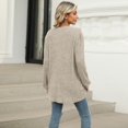 thumbnail image 5 of SWSMCLT Women's Soft Top Long Sleeve Sweater Warm Holiday Knit Winter Fall Fashion Tunic Top Spandex Crewneck Apricot X-Large, 5 of 5