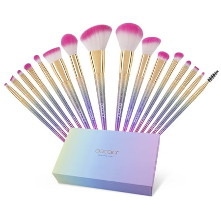 - Docolor Foundation Eyebrow Concealer Eyeshadow Makeup Brushes Set Cosmetic Brush Kits 16Pcs