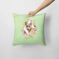 thumbnail image 2 of Carolines Treasures CK4348PW1414 Thai Ridgeback Green Flowers Fabric Decorative Pillow  14Hx14W multicolor, 2 of 4