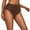 Brown, variant on Swim Bottoms for Women Under $10 Free Shipping Solid Color High Waisted Sexy Drawstring Pleated Swimsuit