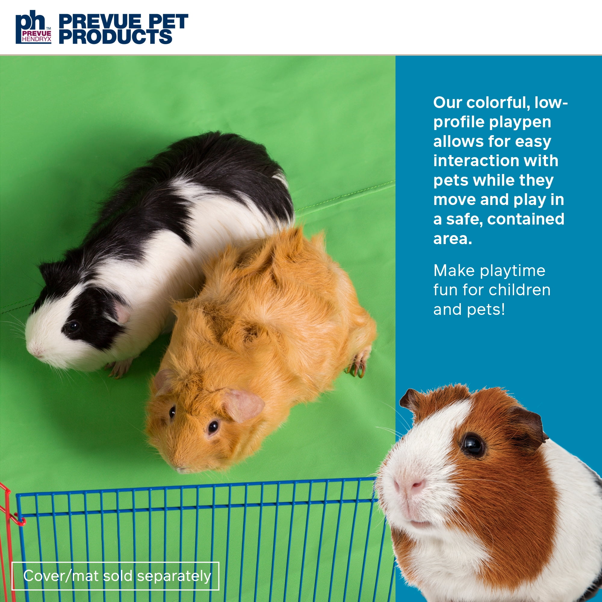 Prevue Pet Products Multi-Color 8-Panel Small Animal Pet Playpen