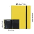 thumbnail image 7 of 9-Pocket Trading Card Binder Multiple Pocket Trading Card Album with Straps 360 Side-Loading Pockets Album for Sports Cards Football (Yellow), 7 of 7