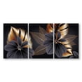 thumbnail image 2 of Kingtowag Modern Art Black and Gold Tree Leaf Canvas Decorative Painting Set of 3 (No Frame), 35" * 16" Large Home Wall Hanging Nature Canvas Print for Living Room, Hallway, Dining Room, Office, 2 of 6
