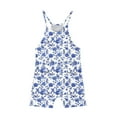 thumbnail image 4 of FAHXNVB Girls Cami Romper Sleeveless Cute Graphic Print Jumpsuit Short with Pockets One Piece Summer Casual Fashion Clothes 5-14 Years, 4 of 6