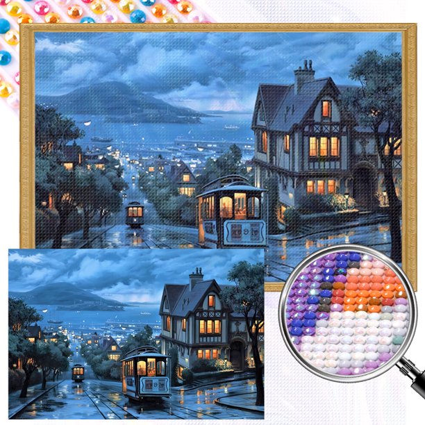 Pinturas diamantes JShteea AB parciales paisajes 60*40 CM