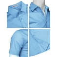 thumbnail image 4 of H2H Mens Casual Slim Fit Short Sleeve Shirts BLUE US 2XL/ASIA 3XL (KMTSTS0132), 4 of 6