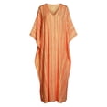 thumbnail image 3 of Squevariel Summer Dresses for Women Casual Long Sleeve Striped Maxi Dress V-Neck Loose Flowy Dresses, 3 of 3