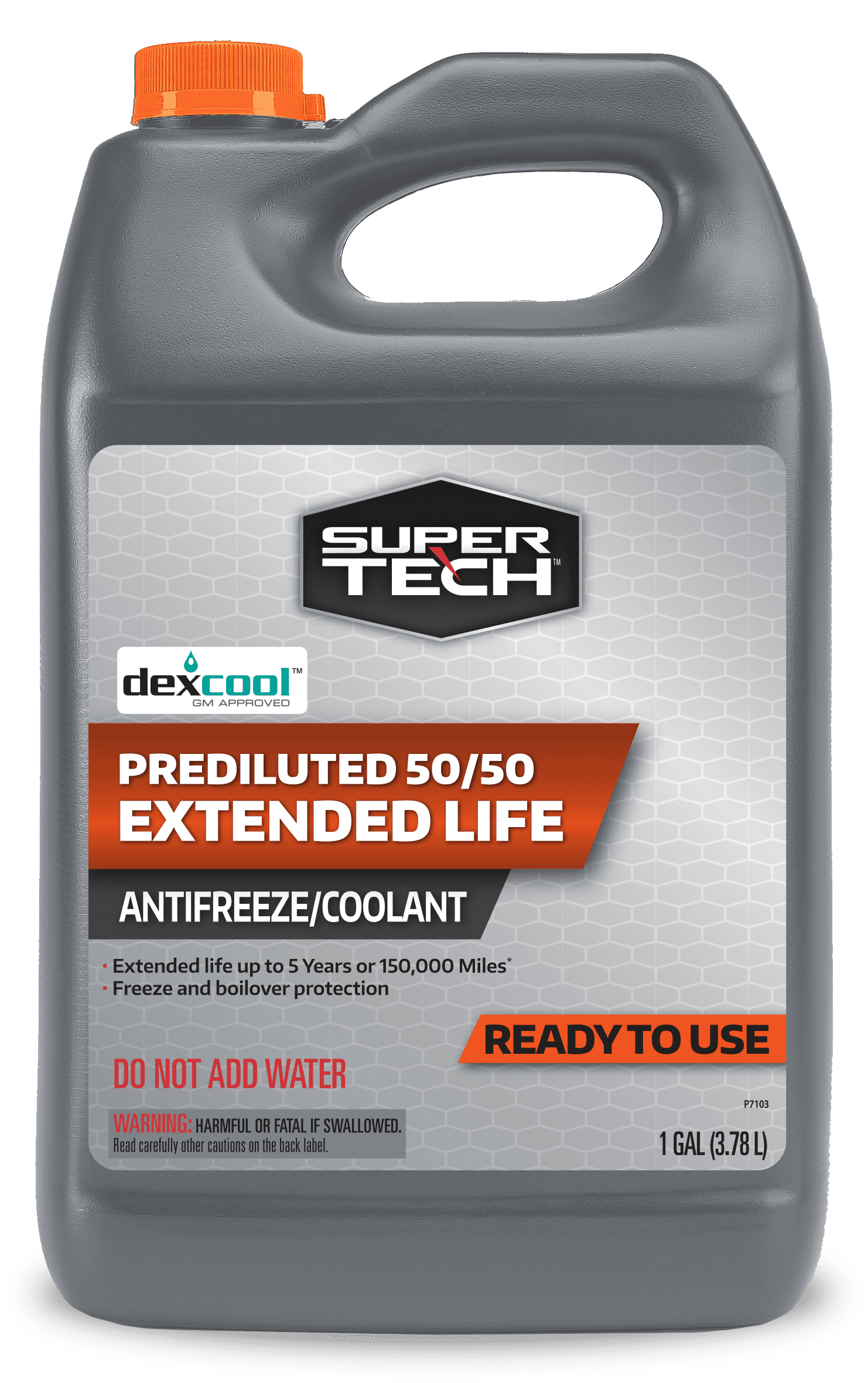 Super Tech Prediluted 50/50 Dex-Cool Antifreeze/Coolant, 1 Gallon