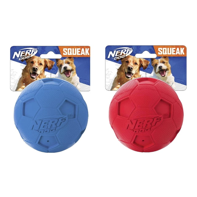 Pelota de fútbol para perros Dog Toy Nerf Dog con chirriador interactivo de 2.5 pulgadas