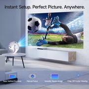 Magcubic Smart Projector 8K Support 300 ANSI Lumens with WiFi6 & BT5.4, Auto Vertical Keystone, Android 14 Pre-Installed Apps, Mini Projector for Sports Viewing, Perfect Gift for Soccer Fans HY300F